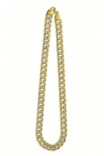 VFK 18K Gold Diamond-Cut Cuban Link Chain 24 Inch – Premium Shine Statement Neck