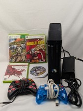 Xbox 360 Slim S 250GB Model 1439 Bundle 2 Controllers 4 Games Tested Working