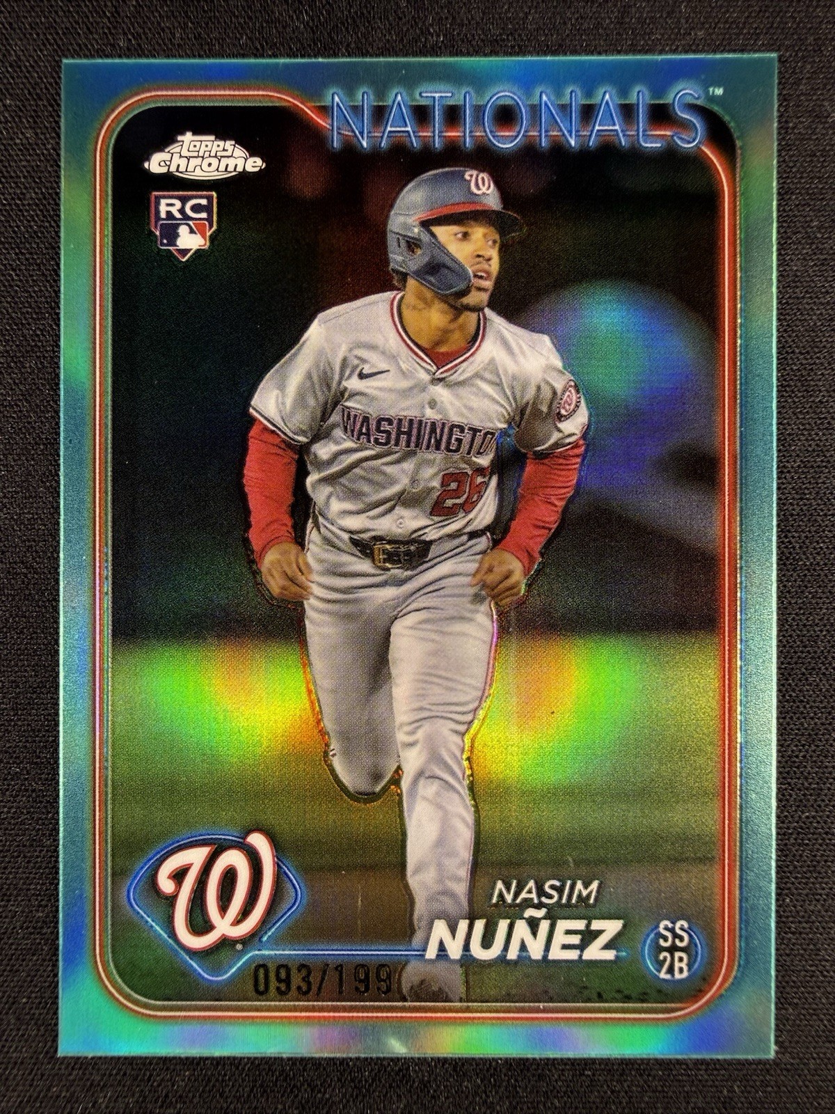 2024 Topps Chrome Update Nasim Nunez Aqua Refractor Rookie /199 #USC173