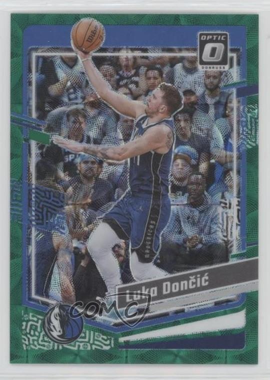 2023-24 Panini Donruss Optic International Green Prizm 40/65 Luka Doncic #67 hs9