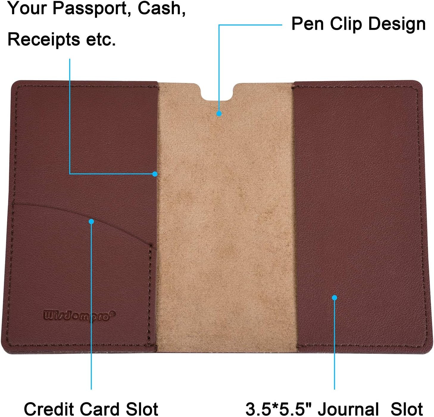 2 Pack Leather Journal Notebook Cover for Field Notes Pocket Notebooks