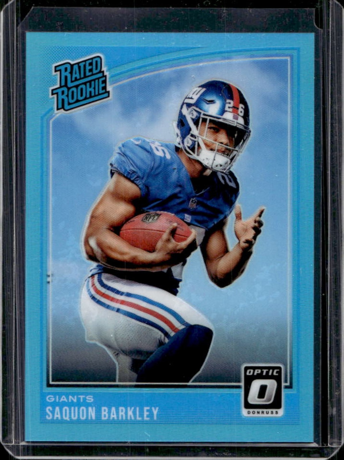 2018 Donruss Optic Saquon Barkley Aqua Prizm Rookie RC #/299 Giants