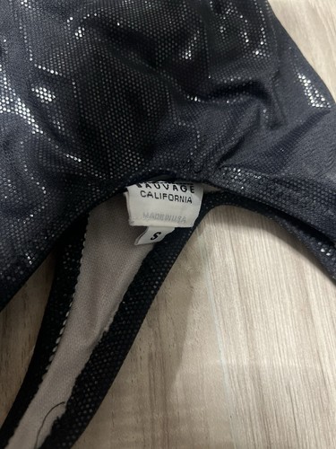 sauvage california Damen Badeanzug Größe Small schwarz schimmernd 2-teiliges Set - Bild 6 von 6