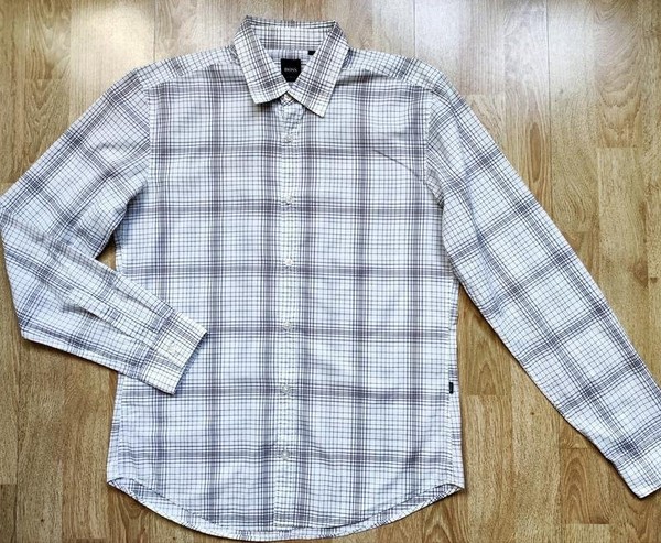 Men Hugo Boss Shirt White Cotton 36 / S / 44 #N9WC