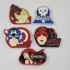 Vtg Neca Marvel 3D Fridge Magnet Lot Spider-Man Punisher Daredevil Elektra 2002