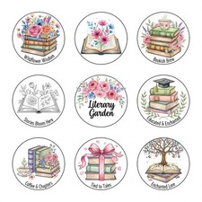 9 Buchleser Bibliothek Aufkleber Reiben Transfers Zum Selbermachen Bücherregal Tasse Wandtattoo