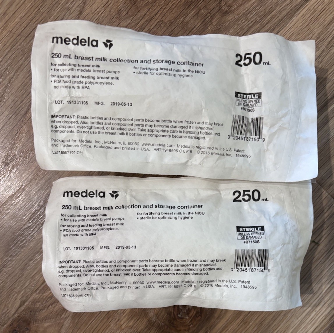 Breast Milk Bottle Lids 8oz 250ml 87150s Bpa Free Sterile 2