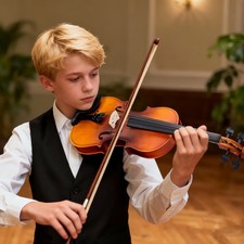 1/2 Violin Set for Kids,Acoustic Violin Fiddle for Kids Beginners Violin Starer