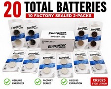 20 Energizer CR2025 3V Lithium Coin Cell Batteries 10 Twin Packs Exp 03/2033