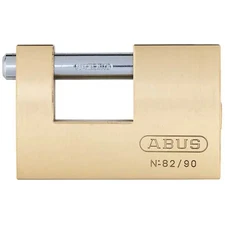 Abus 82/90 Kd Padlock, Keyed Different, Shutter Shackle, Brass Body, Steel