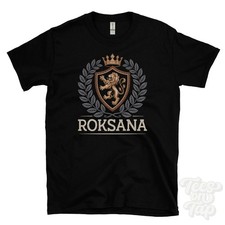 ROKSANA FANTASY COAT OF ARMS T-SHIRT novelty parody family name crest