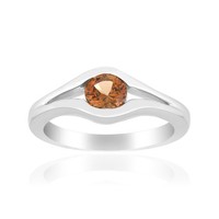 Cavill Damenring Sterlingsilber 0,48Ct Brillantschliff Topas Schmuck