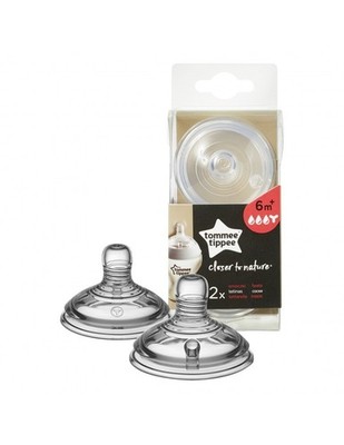 Tommee Tippee Closer to Nature Sauger für dicke Nahrung ab 6 Monaten   2 Stück