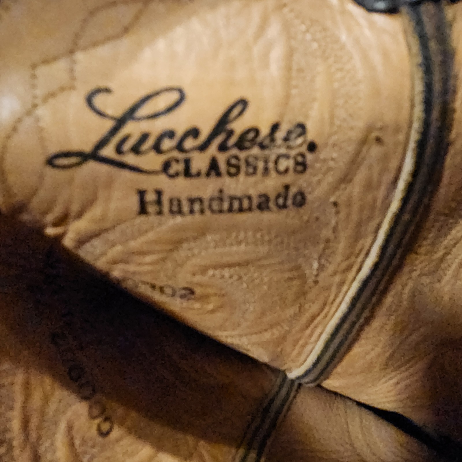 Vintage Lucchese Handmade Classics  Tooled  LEATHER 10.5 RARE Made In USA LOOK image 9