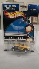 2002 Hot Wheels Motor City Classics ('33 FORD Yellow Real Riders)NEW