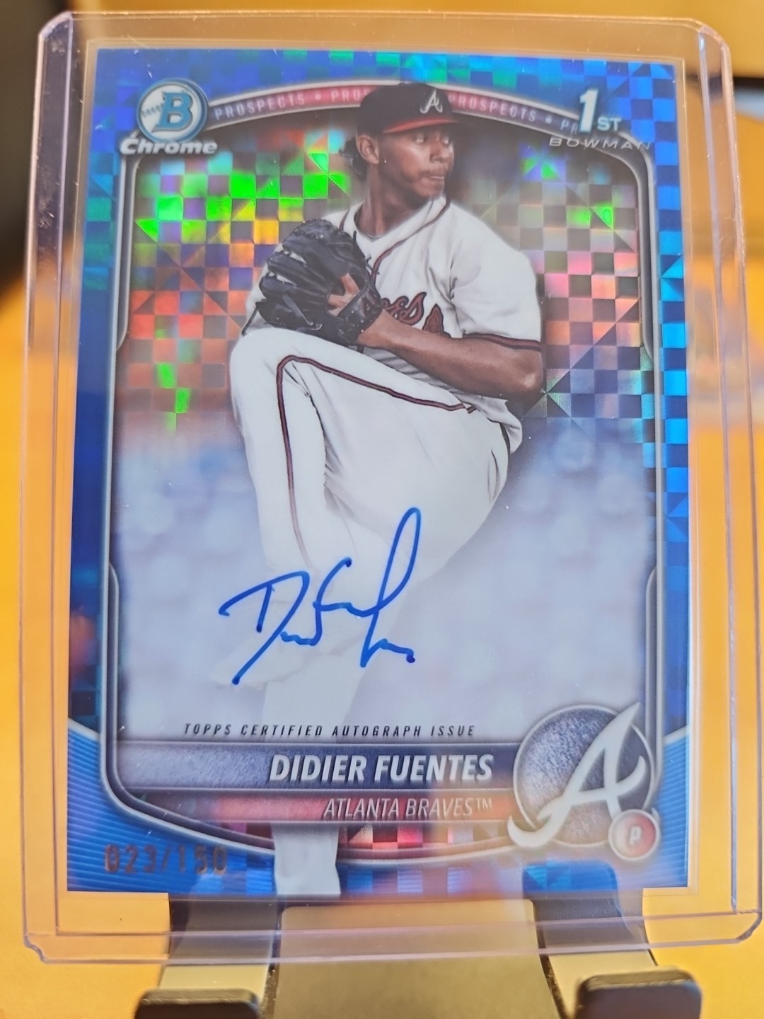 2025 Bowman DIDIER FUENTES 1st Blue X-Fractor Chrome Refractor AUTO  /150 🔥