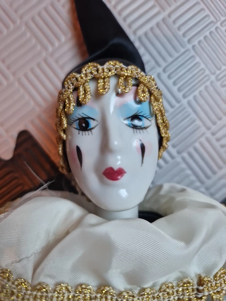 Porzelan Puppe Clown Vintage Retro Original 80er Jahre - Bild 2 von 4