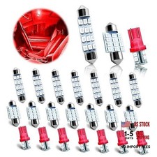 Ntnev 24pcs Led Interior Replacement Bulbs Interior Car Lights Dome Light Red