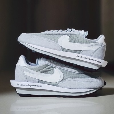 Men s Running Shoes Fragment Design x sacai x Nike LDV Waffle 'Light Grey' 
