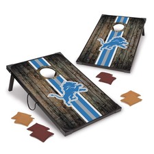 Cornhole Set 2 x 3 MDF Deluxe Detroit Lions Dark Brown Team Colors Wild Sports