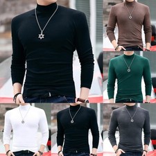 Bequemer Herren Halb Rollkragen Langarm Pullover für den täglichen Gebrauch