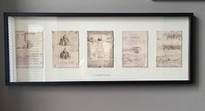 Leonardo Da Vinci Framed Drawings IKEA OLUNDA Vitruvian Man Flying Machine ART