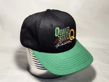 Quaker State Racing Ball Hat / Cap Adult One Size Snap Back Green / Black