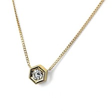 Diamond design necklace YG YellowGold Pendant 750 Necklace 18K diamond Women