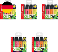 Stabilo - Textmarker - Boss Original | 5X 4Er Pack, Gelb, Orange, GrüN, Pink