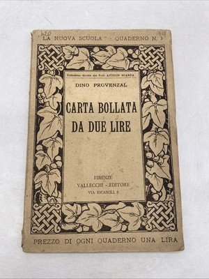 DINO PROVENZAL - GESTEMPELTES PAPIER MIT ZWEI LIRE - VALLECCHI ED.