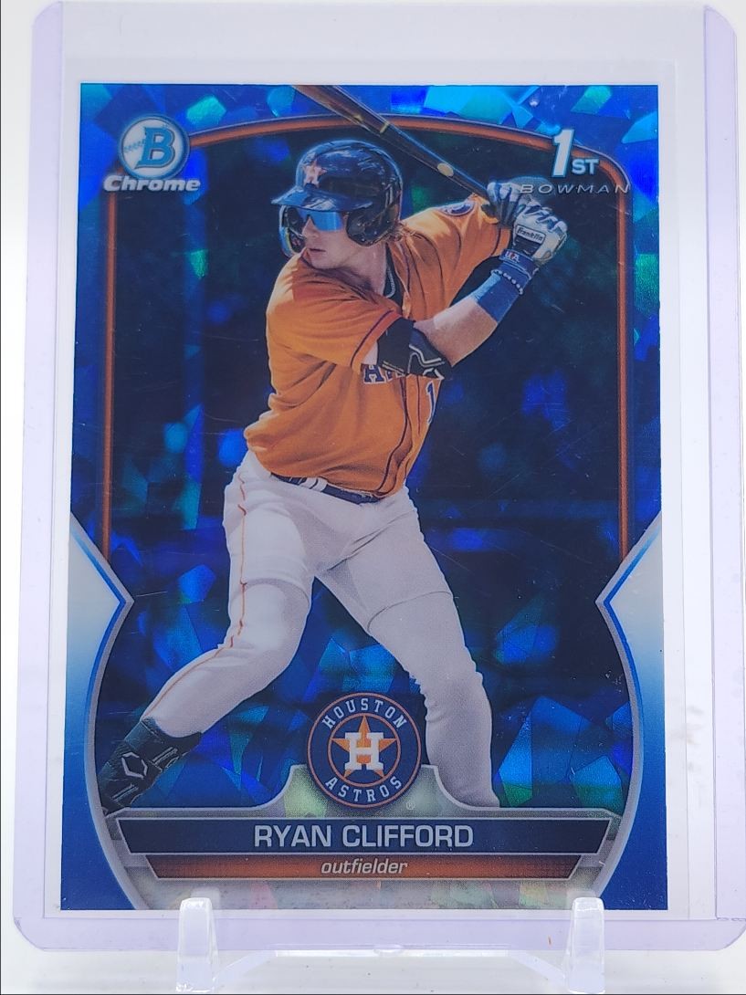 RYAN CLIFFORD 2023 BOWMAN CHROME 1ST SAPPHIRE REFRACTOR ASTROS Q4042