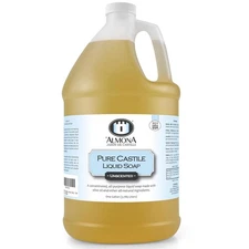 Pure Castile Liquid Soap, UNSCENTED, 1 Gallon - Multipurpose: Hands, Face, Body
