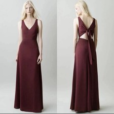 Jenny Yoo Delaney Burgundy Red Dress Size 12