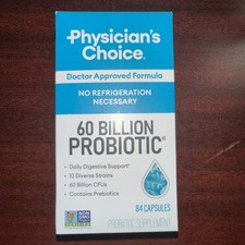 Physician's Choice 60 Billion CFU Probiotic 10 Strains 84 Capsules Exp 3/27
