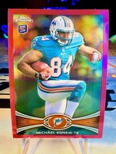 2012 Michael Egnew Topps Chrome Pink Refractor /399 Rookie Card #2 Dolphins. rookie card picture