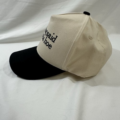 Cappello Berretto My Dog Said You’re A H** Beige Nero Regolabile - Foto 2 di 4