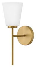 Lark 85420 Bri 1 Light 16" Tall Bathroom Sconce - Brass
