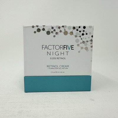 Factor Five Night Retinol Cream 0.25% 1oz 30mL Full Size New Sealed Authentic