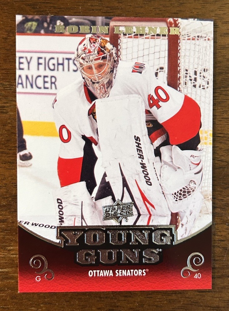 2010-11 Upper Deck Series 2 ROBIN LEHNER Young Guns Rookie Senators RC #486