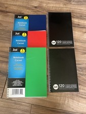 Notebooks 3 Spiral 100 Sheets Wide Ruled 8"x10.5" Plus 2 6x9.5 120 Sheet
