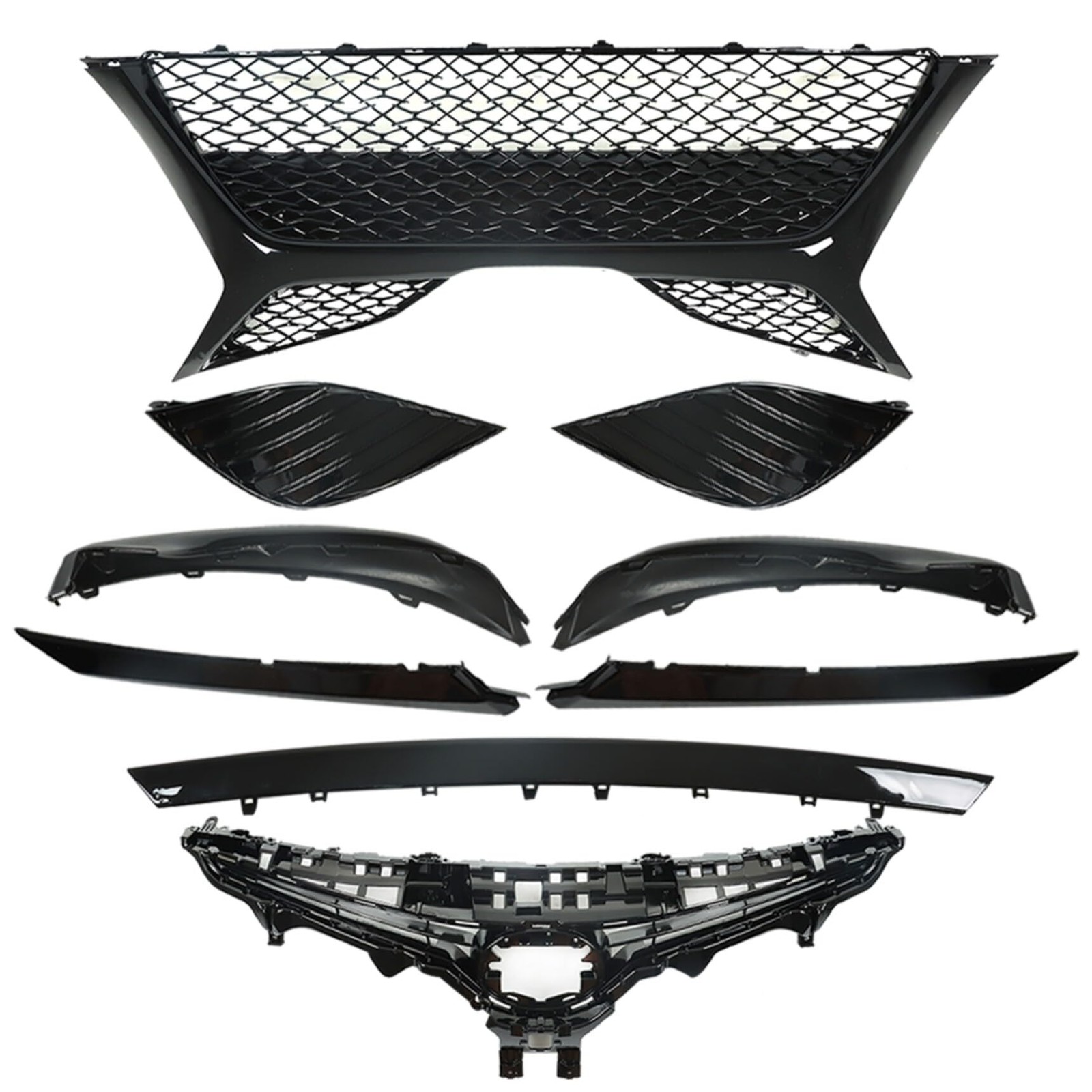 Front Grille Lower Molding Fog Cover Kits Replacement for Camry SE 2018-2020