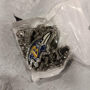 Used-20in Baltimore Ravens Vikings NFL GEM Chain Pendant NECKLACE Bling Hip Hop