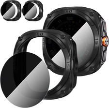 2 2 Pack for Samsung Galaxy Watch 7/8 Ultra 47mm 2024/2025 Case,Privacy Temper