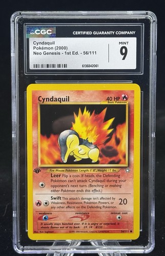Cyndaquil (1st Edition) graded CGC 9 for sale on eBay