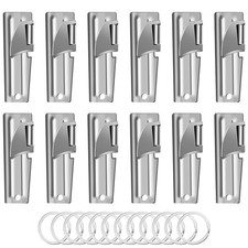 12 Pieces Military Can Opener, P51 Can Opener Military with Key Rings, Stainl...