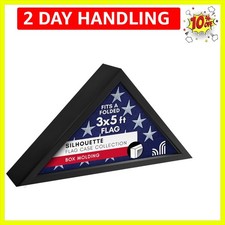 Modern Black Flag Display Case for 3x5' Ceremonial Flags - Table or Wall Use