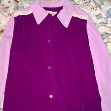 Vintage Vanity Fair Women's Colorblock Collared Button Front Robe Sz 14