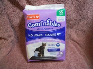 Orig Hartz Comfitables Cat Diapers, Size XS 16 Count