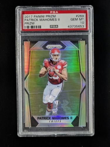 2017 Panini Prizm PATRICK MAHOMES II Rookie RC Silver Prizm #269 PSA 10 POP 983