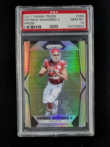 2017 Panini Prizm PATRICK MAHOMES II Rookie RC Silver Prizm #269 PSA 10 POP 983